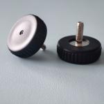 Knurled Flat Head Thumb Screw Mill steel PA66 Hand Tighten / Hand Spin Screw