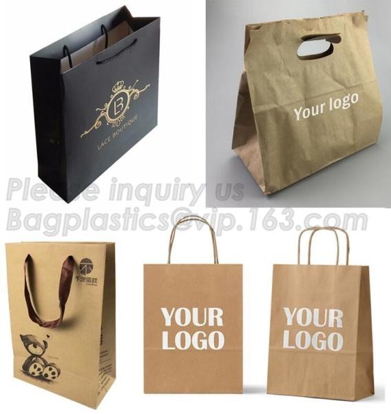 Buy cheap Kraft Paper Shopping Bag With Ribbon Handles , Bowknot Shopping Bag from wholesalers