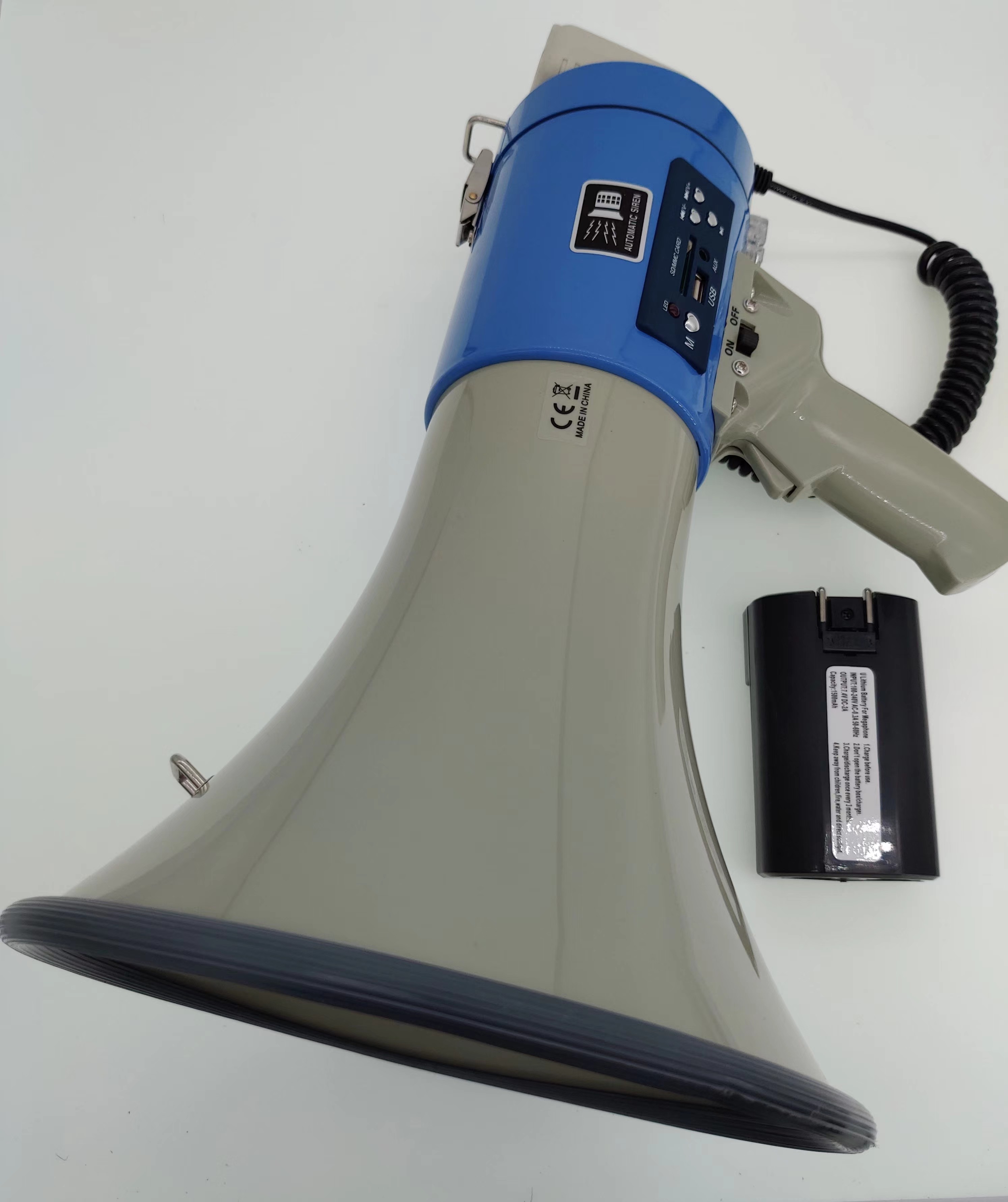 Recording Megaphone , 800m Voice Coverage , Portable , Wireless Bullhorn