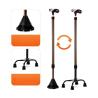 Buy cheap Stable Quad Base Brown Aluminum Walking Cane 25*5*90cm High Stability from wholesalers