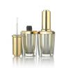 Buy cheap Acrylic 10ml Empty Nail Polish Bottles With Brush Gold Square from wholesalers