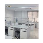 Blue Finish Lab Island Work Tables Steel Wood 1500*850mm