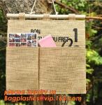 manufacturer Natural Jute canvas fabric wall hanging storage organizer carriage