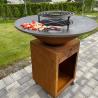 Buy cheap Wood Burning Metal Outdoor BBQ Table Corten Steel Fire Pit Barbecue Grill from wholesalers