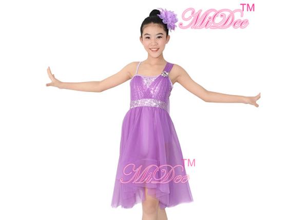 Quality Elegant Modern Lyrical Lilac Dance Costumes Wedding Bridesmaid Dresses for sale