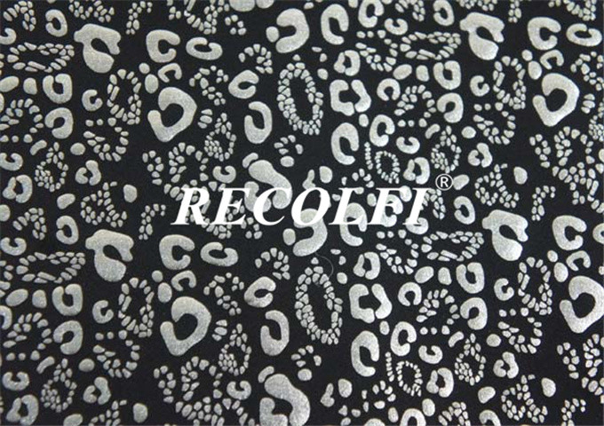 Silver Leopard Lycra Spandex Gym Leggings Repreve Fiber Weft Knitted Plain Dye