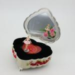 Zinc Alloy Heart Shape Musical Jewelry Box
