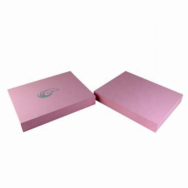 Custom Paper Cosmetic Box Pink Gift Box With Velvet Surface Ideal For Beauty Equipment