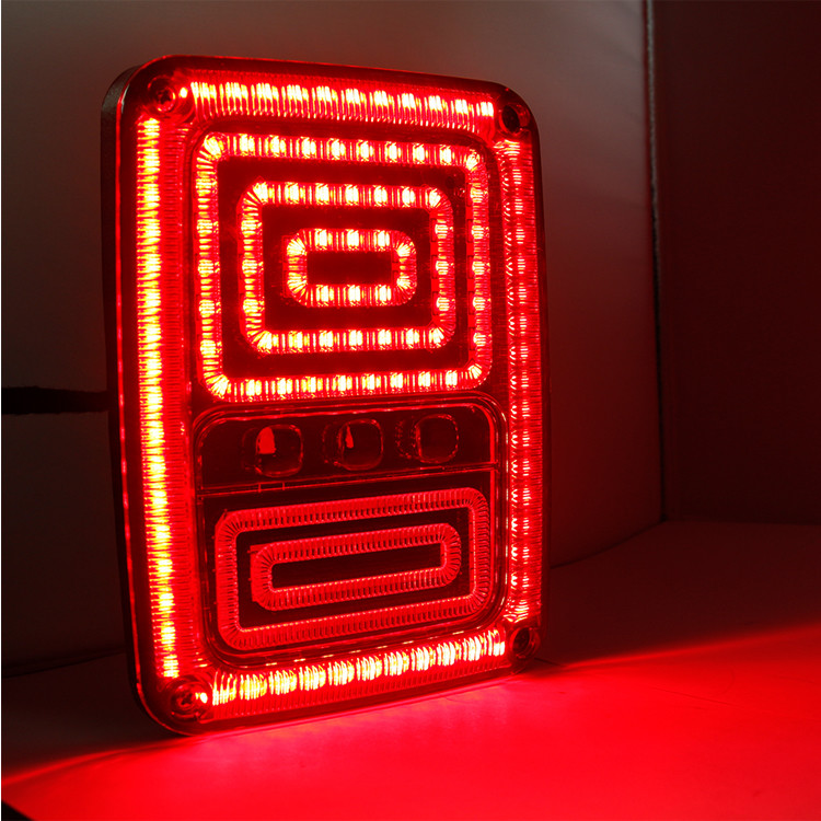 Amber Turn Signal Brake Reverse LED Tail Lamp For OFF Road Jeep Wrangler