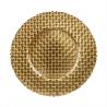 Buy cheap High Quality Gold Spraying 33*2.1cm Glass Charger Plate for Dinnerware from wholesalers