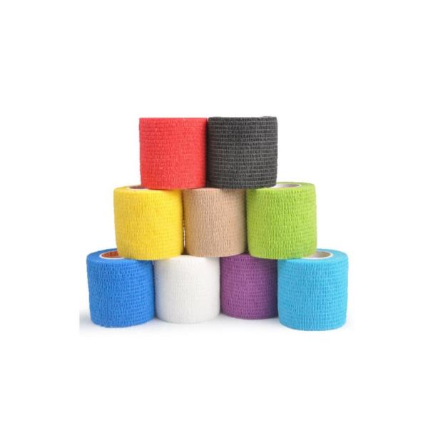 Strong Self Adhesive Cohesive Tattoo Grip Cover Wrap Elastic Fabric Material