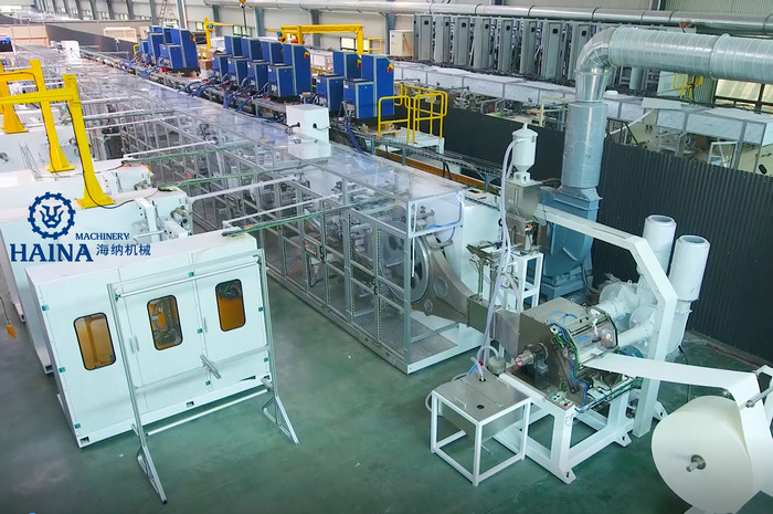 320KW 500pcs/Min Elastic Ear T Shape Diaper Manufacturing Machine