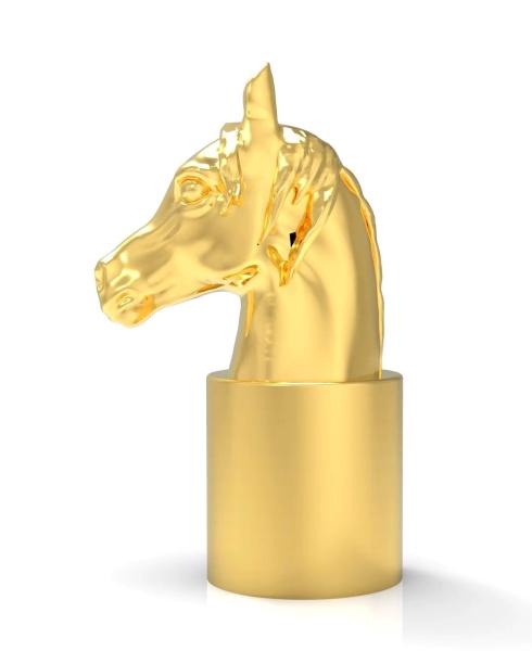 Buy cheap Decorative Horse Head Design Perfume Bottle Lid Electric plating Finishing from wholesalers