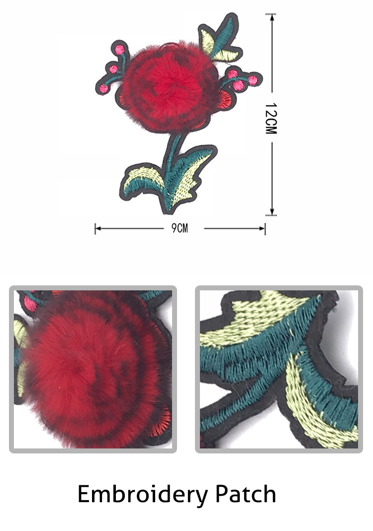 Craft Fine Embroidery Designs Patches / Rabbit Wool Embroidery Thread Patch