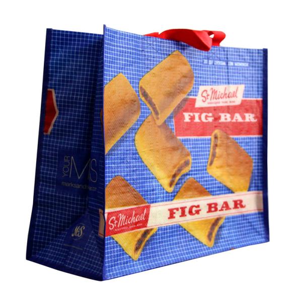 Buy cheap Reusable Blue 100g Cookie PP Woven Shopping Bags With Customized Photos / Logo from wholesalers