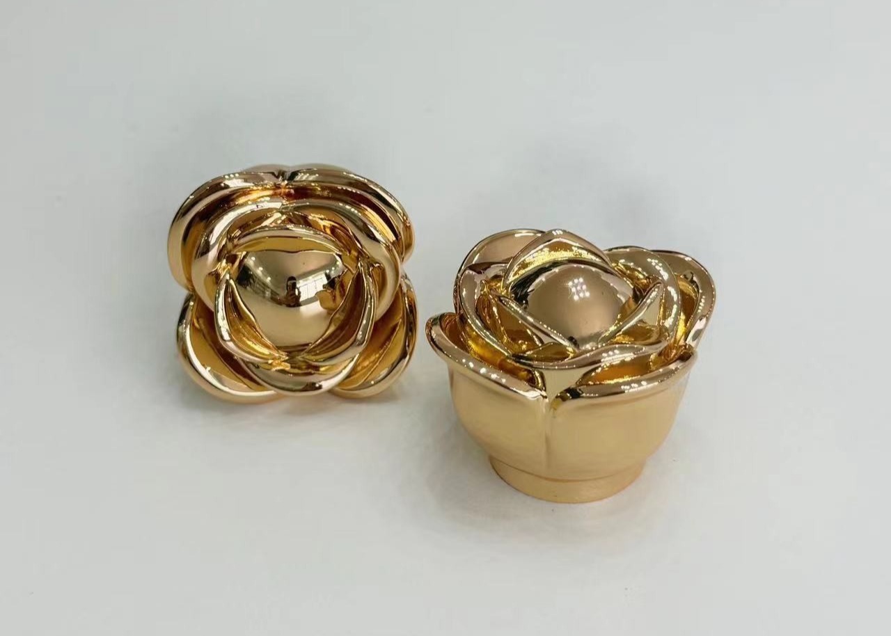 Floral-Shaped Zinc Alloy Perfume Bottle Caps Perfume Lids With Customized Logo