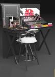 Black Skin Care Cosmetic Shop Furniture , Beautiful Makeup Display Stand For