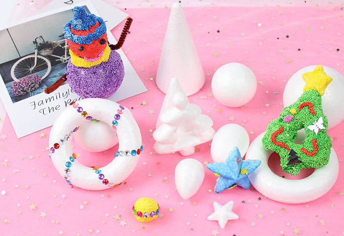 EPS Styrofoam Foam Eggs Stars Styrofoam Animal Fruit for Kids Hobbies DIY Material and Christmas Wedding