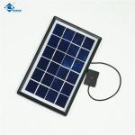 6V Photovoltaic Portable Solar Panel ZW-2.5W-6V Mini Glass Laminated Solar