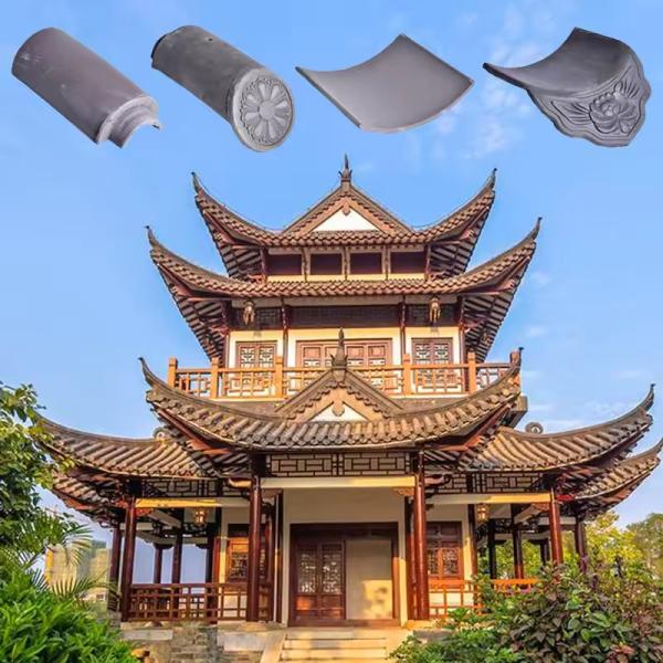 Buy cheap Traditional Chinese Temple Roof Tiles Antique Clay Roof Tile Maintenance And Repair from wholesalers