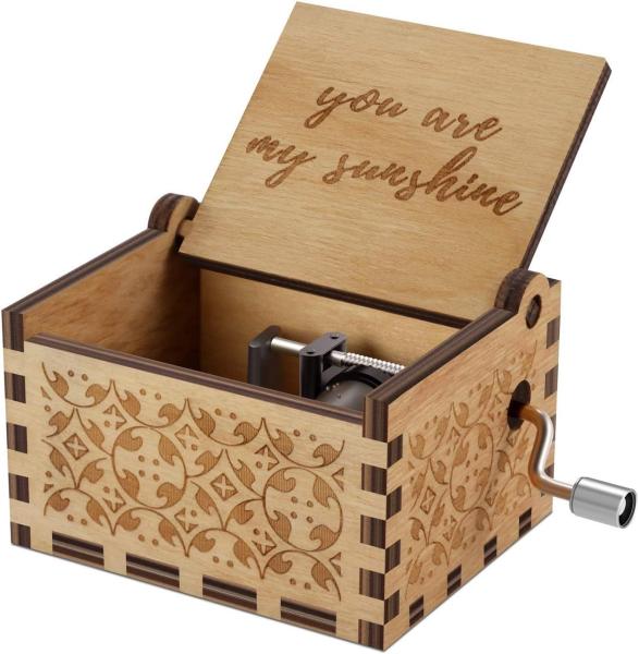 Buy cheap You are My Sunshine Wood Music Boxes,Laser Engraved Vintage Wooden Sunshine Musical Box Gifts from wholesalers