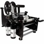 Quickly applies labels to bottles, cans, jars and other cylindrical products