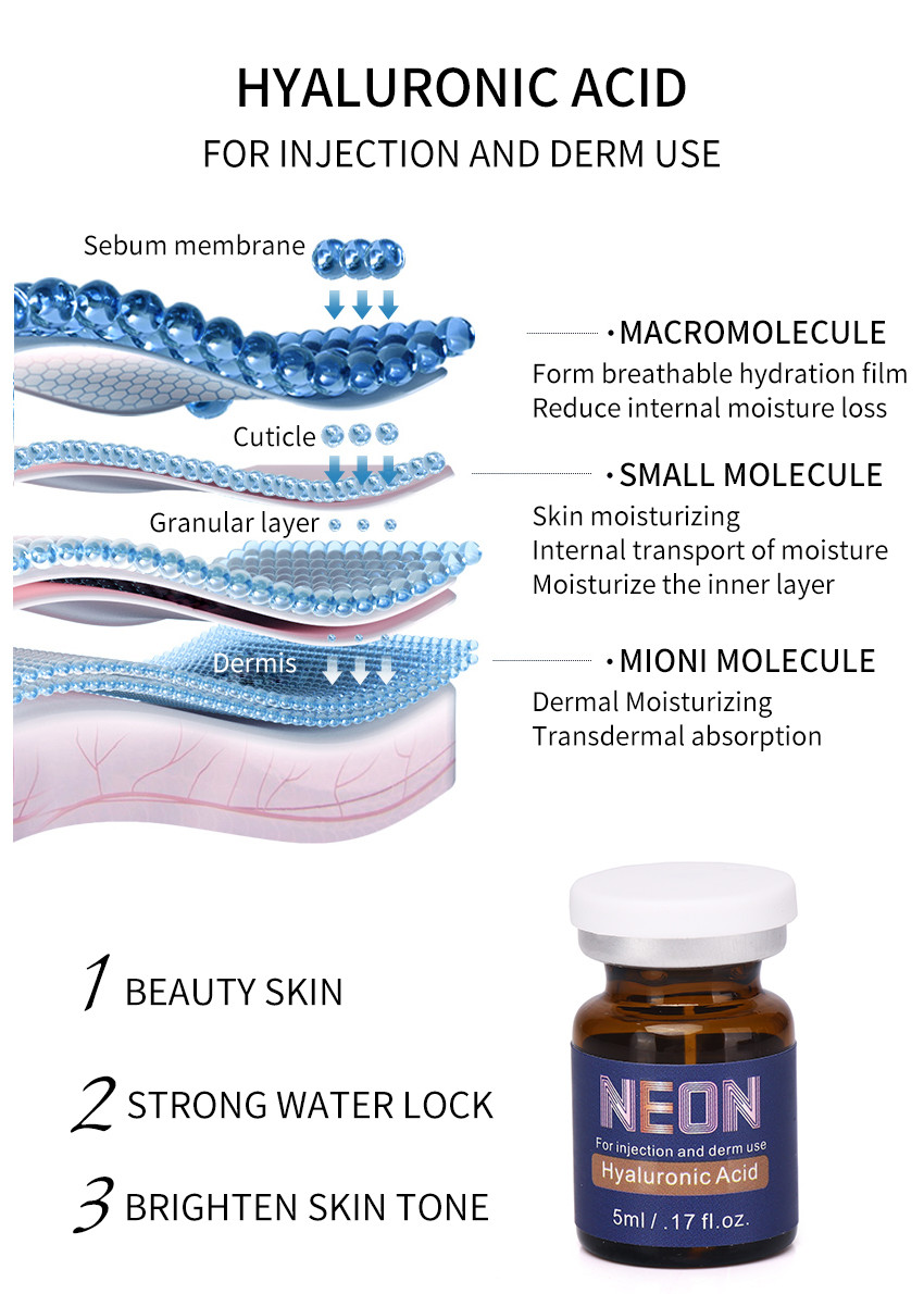 Whitening Meso Therapy Serum Skin Lightening 5ml Hyaluronic Acid Injections Anti Aging