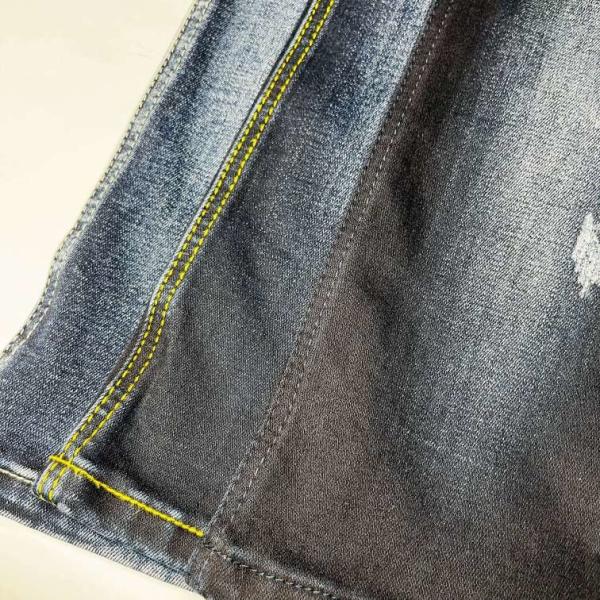 Buy cheap OEM Stretch Washed Cotton Spandex Denim Blue Fabric from wholesalers