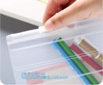 Fashion Colored Mesh Office Stationery A4 Clear Folder with Zipper, Promotional