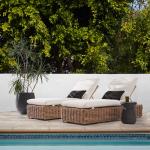 Modern Rattan Outdoor Furniture Customizable Rattan Sun Lounger Easy To Clean