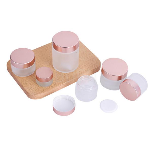 Buy cheap Personal Care Cream Glass Jars Leak Proof , Frosted Empty Cosmetic Container from wholesalers