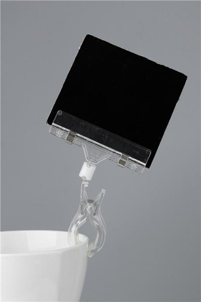 Buy cheap 80mm Width Plastic Clip Sign Holders , POP Display Clip for Supermarket Shelf from wholesalers