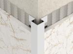 Bright Gold 2.5m Stainless Steel Quadrant Tile Trim Outside Angle