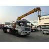 Buy cheap Dongfeng Recovery 6 Ton Wrecker Tow Truck , Flatbed Tow Truck Mounted With 6.3 Ton Telescopic Crane from wholesalers
