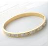 Buy cheap Fashion Girls Stainless Steel Diamond Pave Gold Bracelet for Girl Jewelry Diamond inlay Bangles from wholesalers