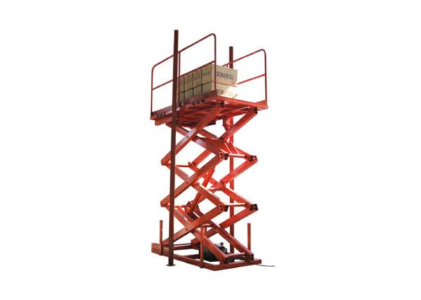 QSJT Light Duty Scissors lift Electric Elevator With Aluminum Safety Bar Lift