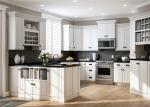 Matt MDF Wood Kitchen Cabinets Quartz / Granite Countertop Lacquer Shaker Style
