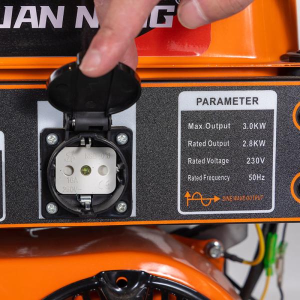 1KW -3KW Inverter Manual Gasoline Power Generators Set Open Frame Type