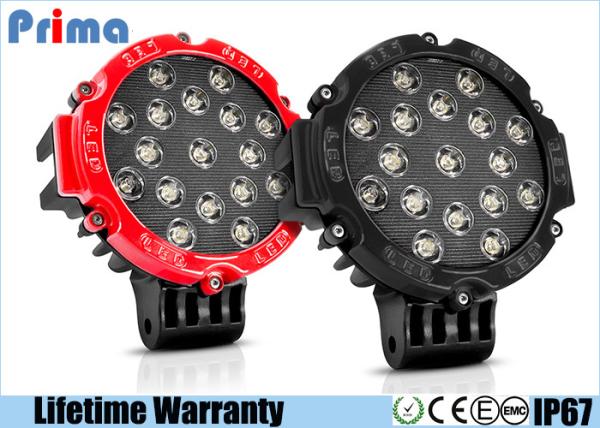 Buy cheap 51W Black Round LED Driving Light For Off Road 7 Inch Flood Beam 4080 Lumen from wholesalers