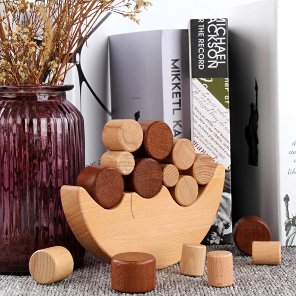 Buy cheap Children'S Montessori Wooden Moon Balance Building Blocks from wholesalers