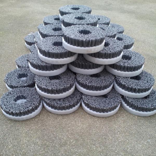 Buy cheap 300mm Plate Disc Brush Abrasive Brushes With Silicon Carbide Wires For Polishing from wholesalers