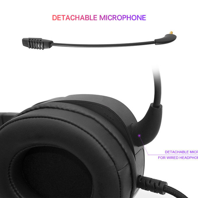 USB Plug 7.1 Surround Headphones Earmuff Leather Omnidirection