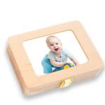 Wooden Baby Tooth Box Wooden Organizer Storage Newborn Baby Kid Gift Souvenir