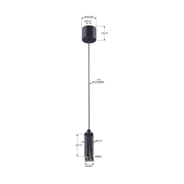 Buy cheap Painted Black Brass Suspension Cable Kit For Led Linear Lighting Systems YW86472 from wholesalers