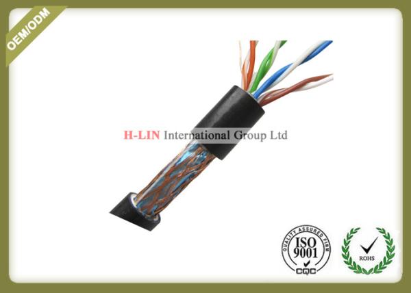 Outdoor 1000ft Waterproof Network Fiber Cable Cat5e SFTP Wiring Cable For