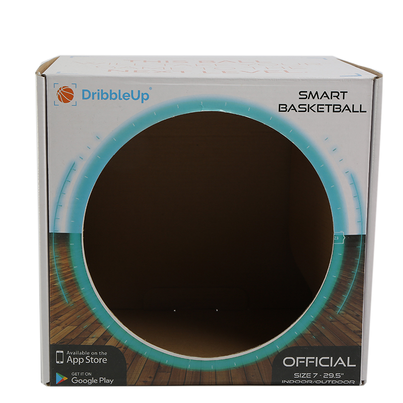 Custom Designed Logo Basketball Corrugated Packaging Box With Open Window