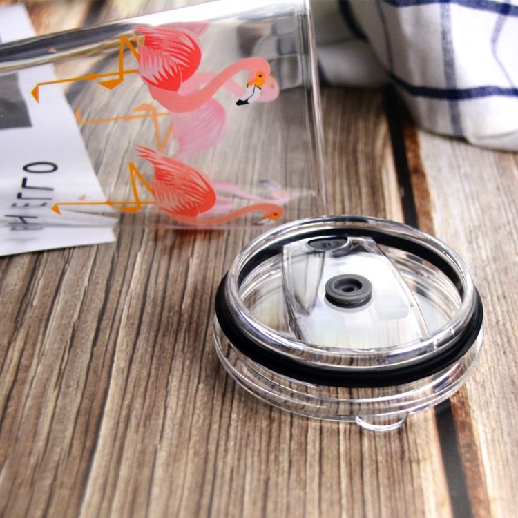 Decorated Pint Ice Tea Glass Cup With Lid And Silicate Straw Cocktail Tumbler Drinking Glasses