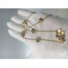 Buy cheap 18k Yellow Gold Necklace With Round Diamonds , 9 Flowers Van Cleef Frivole Necklace from wholesalers