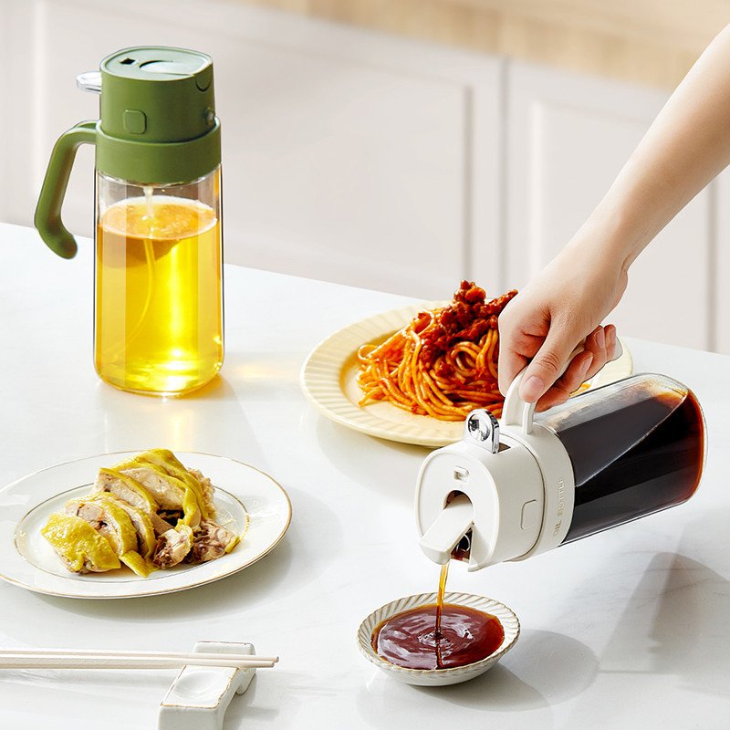 2 in 1 550 ml Capacity Best Oil Sprayer Non-Drip Spout Oil Mister Dispenser Bottle