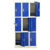 Buy cheap Durable Gym Clothes Cabinet 9 Doors Locker Staff Lockers from wholesalers